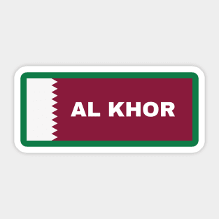 Al Khor City in Qatar Flag Sticker